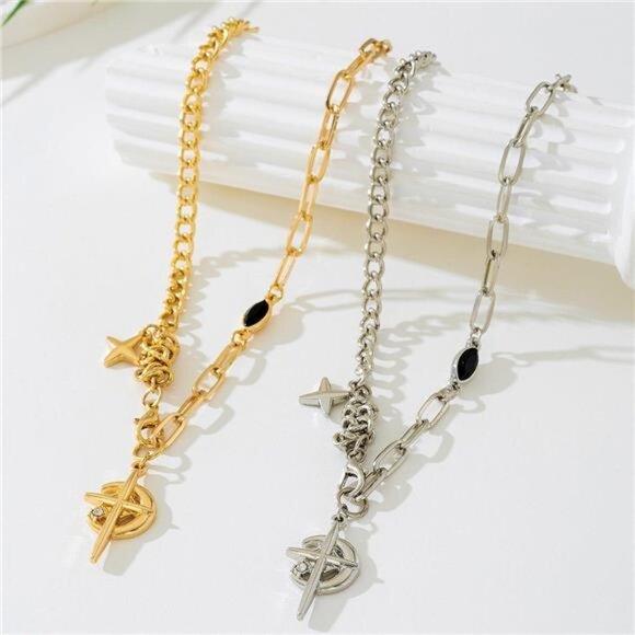 18K Gold-Plated Cross Pendant Necklace - Picture 3 of 7